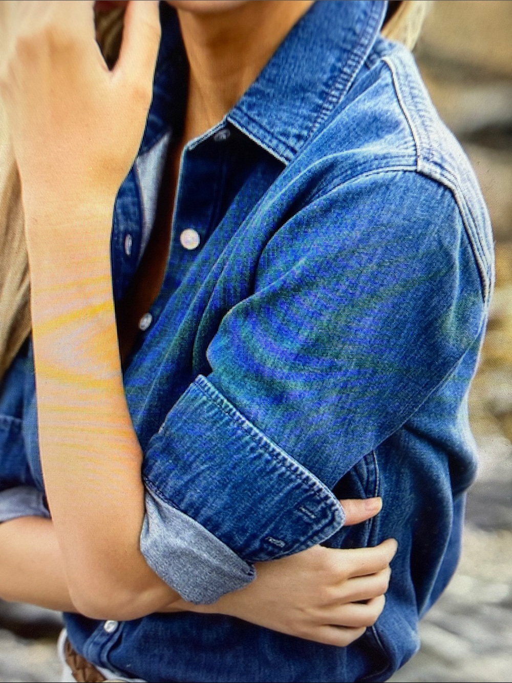 Julia Amory Carolyn Denim Button-Down shirt - Picture 4 of 5